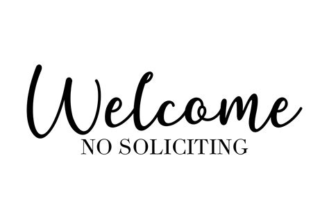 Download Free Welcome - No Soliciting - SVG PNG EPS Cut Files